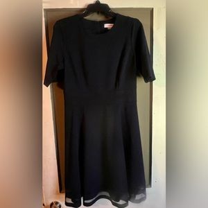 Navy blue beautiful dress sheer bottom